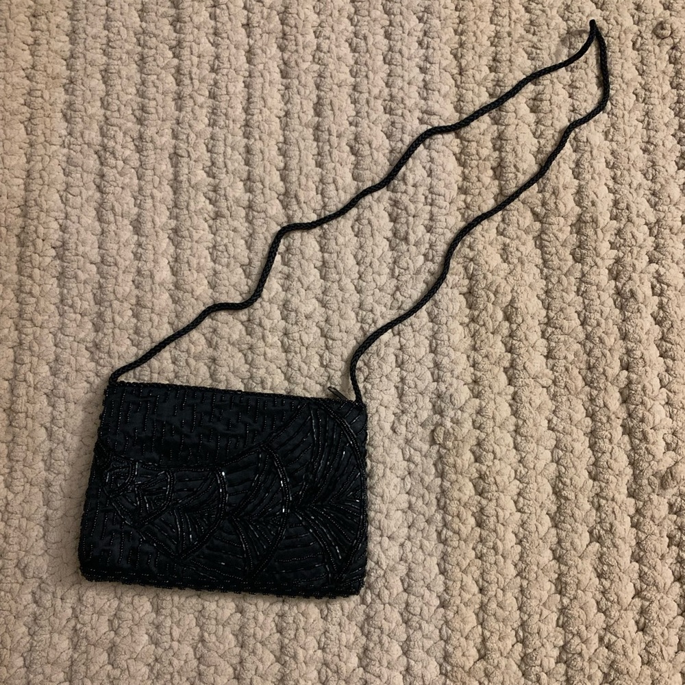 Black Jeweled Cross Body